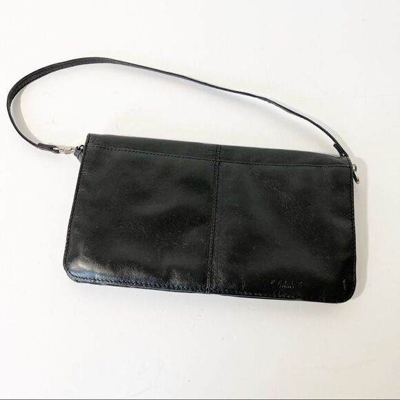 Black Leather Pelle Studio Clutch